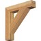 Ekena Millwork Traditional Block Rough Sawn Bracket, Western Red Cedar, 4"W x 22"D x 22"H BKT04X22X22TRA05RWR - alternate 1